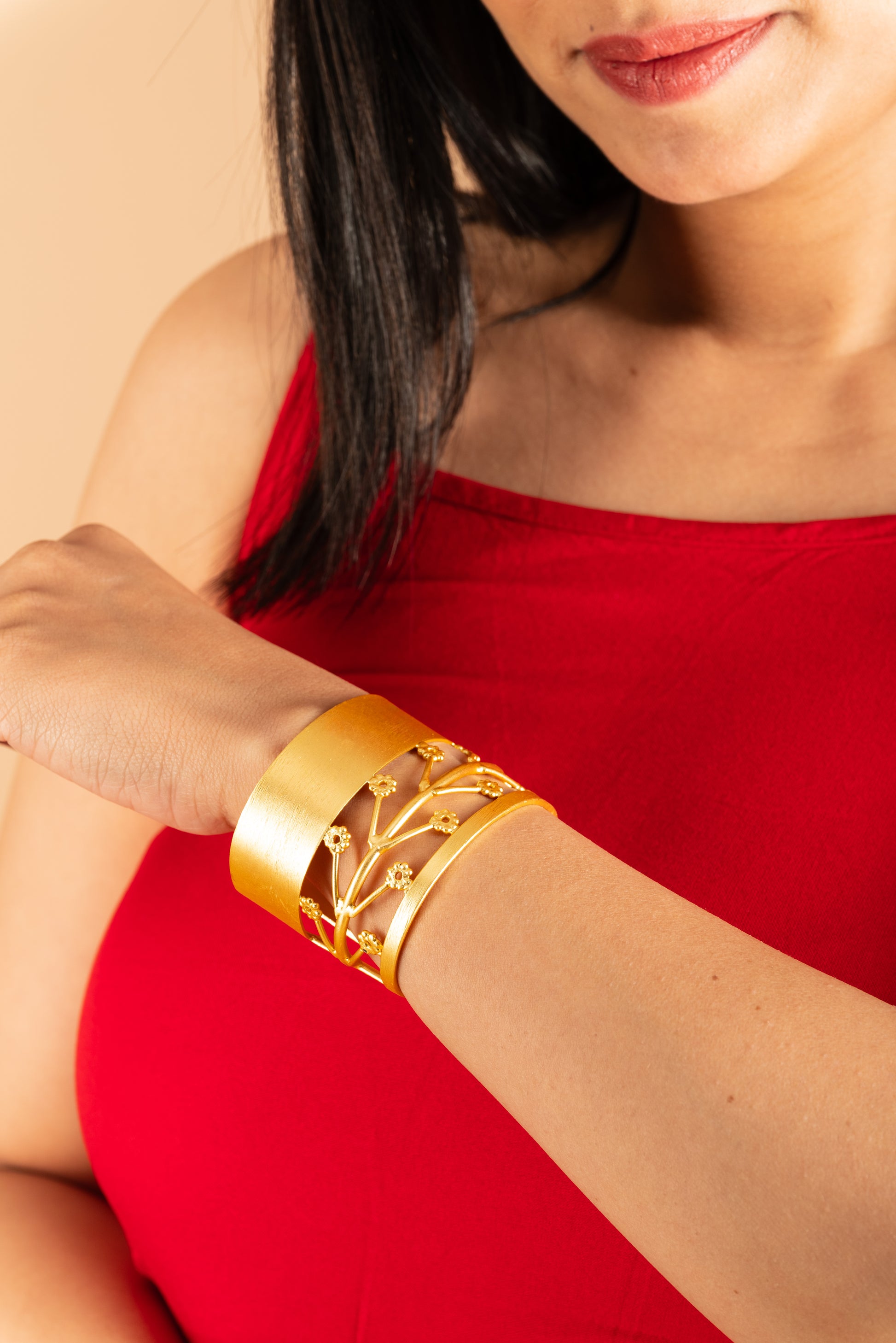 Embellished Shimmery Cuff Bracelet