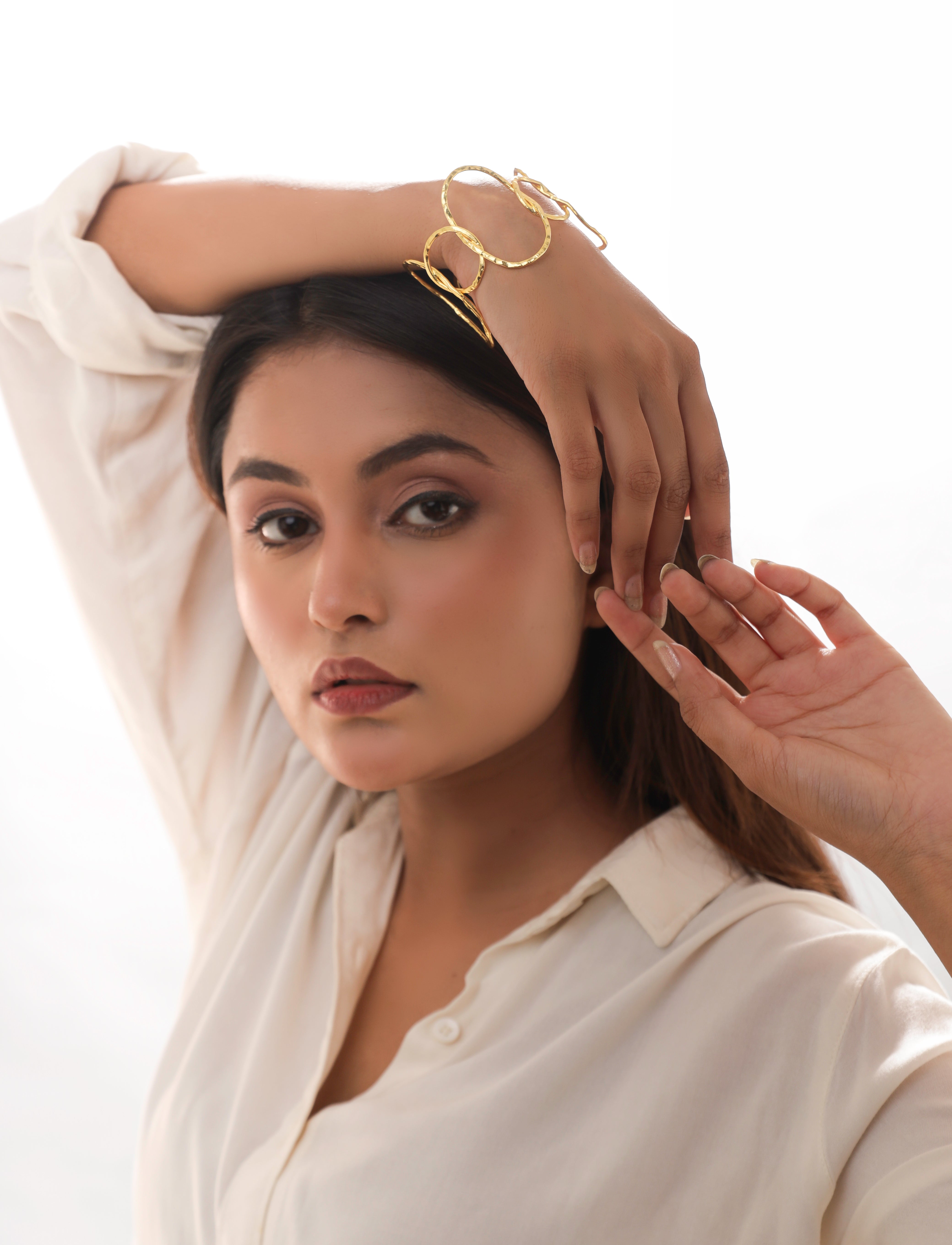 Loop lock Handcrafted Cuff Bracelet