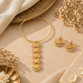 Lustrous High Gold Hasli Necklace Set