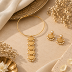 Lustrous High Gold Hasli Necklace Set
