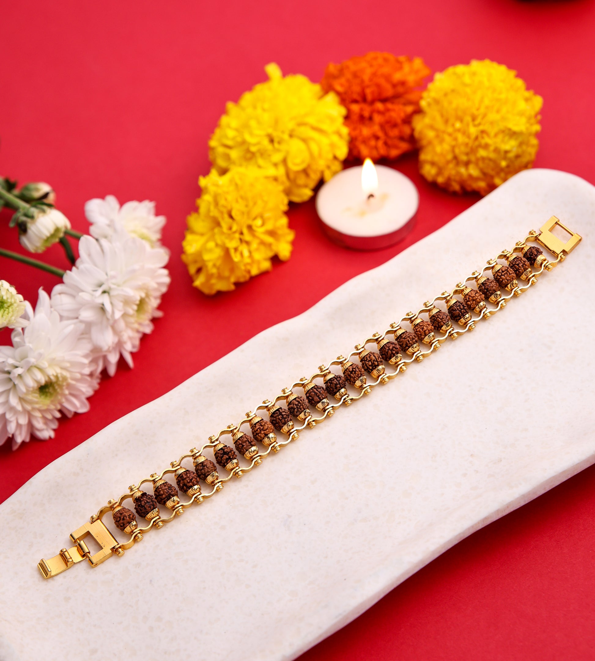 5 Mukhi Rudraksha Band Bracelet