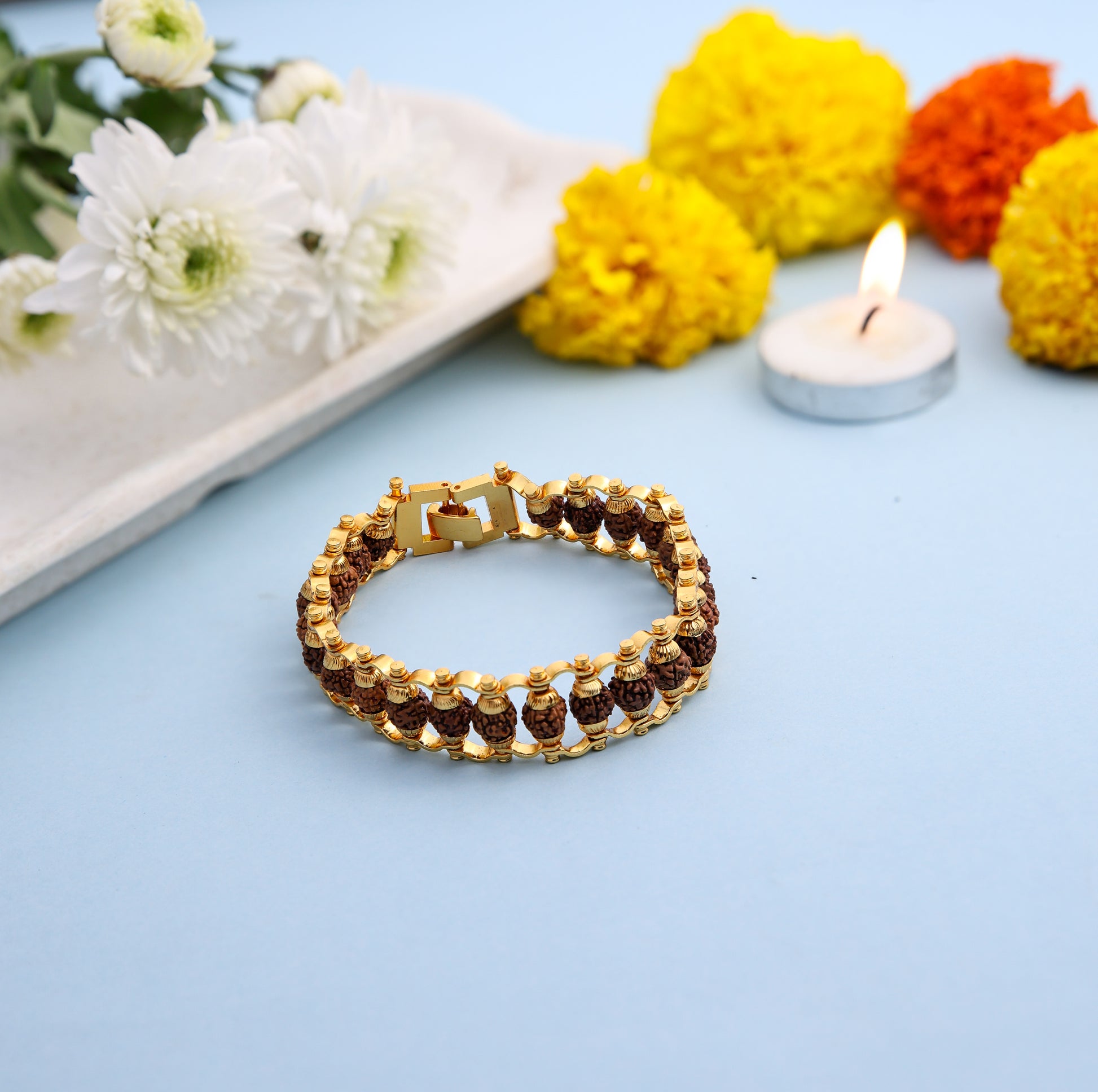 5 Mukhi Rudraksha Band Bracelet
