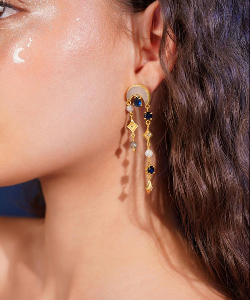 MC Paris Labradorite Celestial drop Earrings