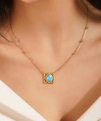 MC Paris Turquoise Abstract Necklace