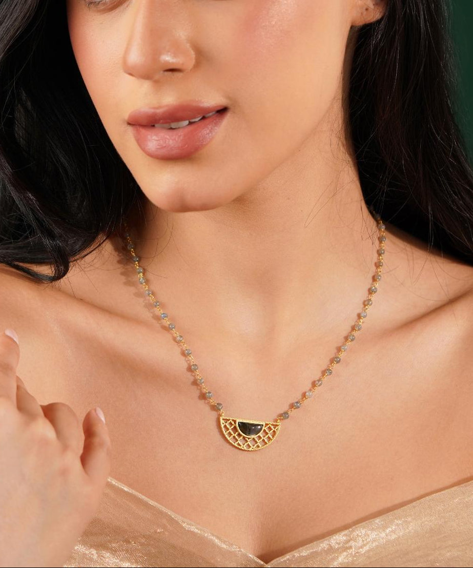 MC Paris Labradorite Abstract Necklace