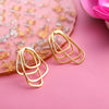 Hammered 4 Layer entangled hoop Earrings