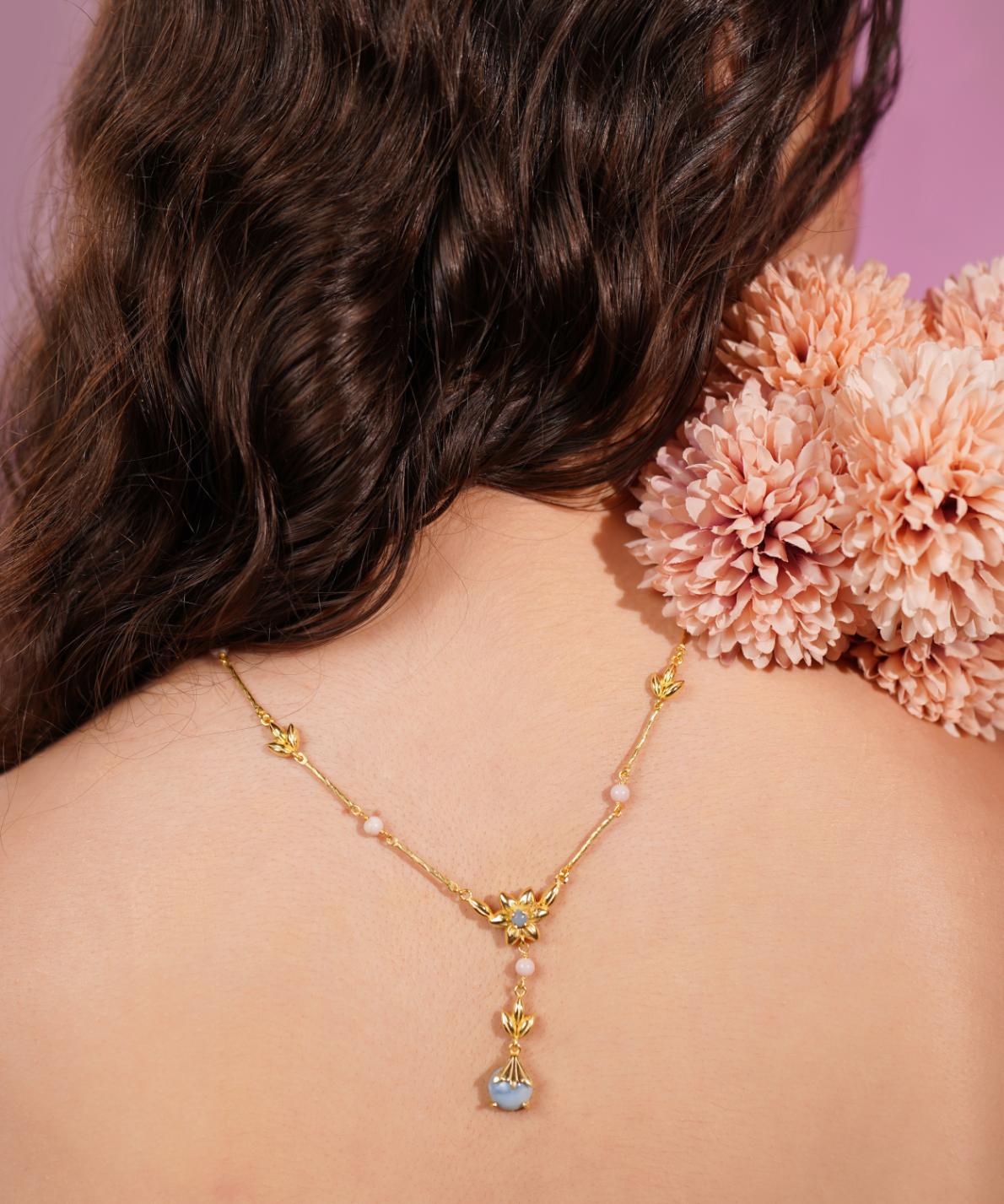 MC Paris Amazonite Botanical Necklace