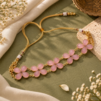 Handcrafted Pink Stone Choker Necklace