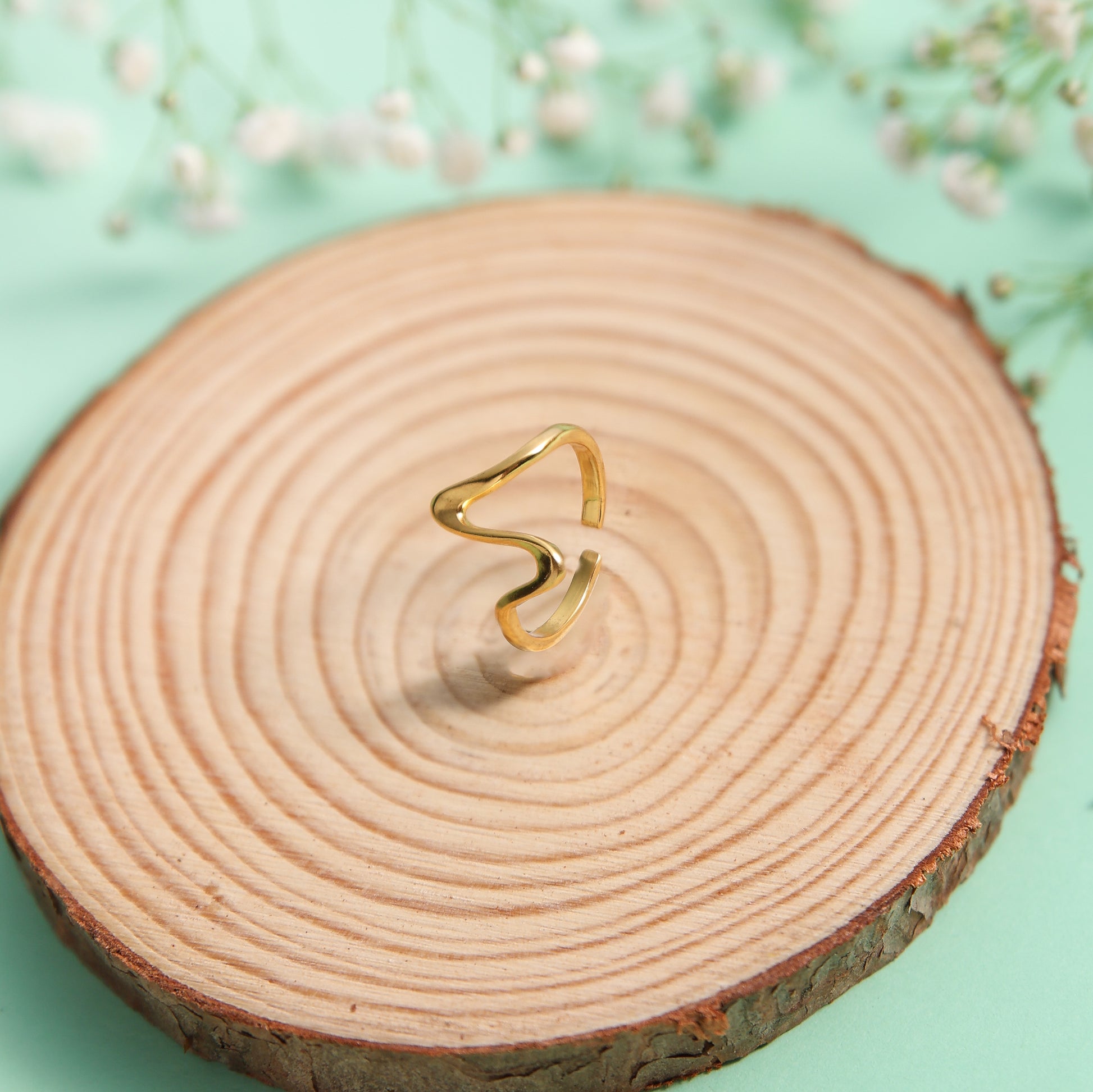 Sleek Hearline Ring