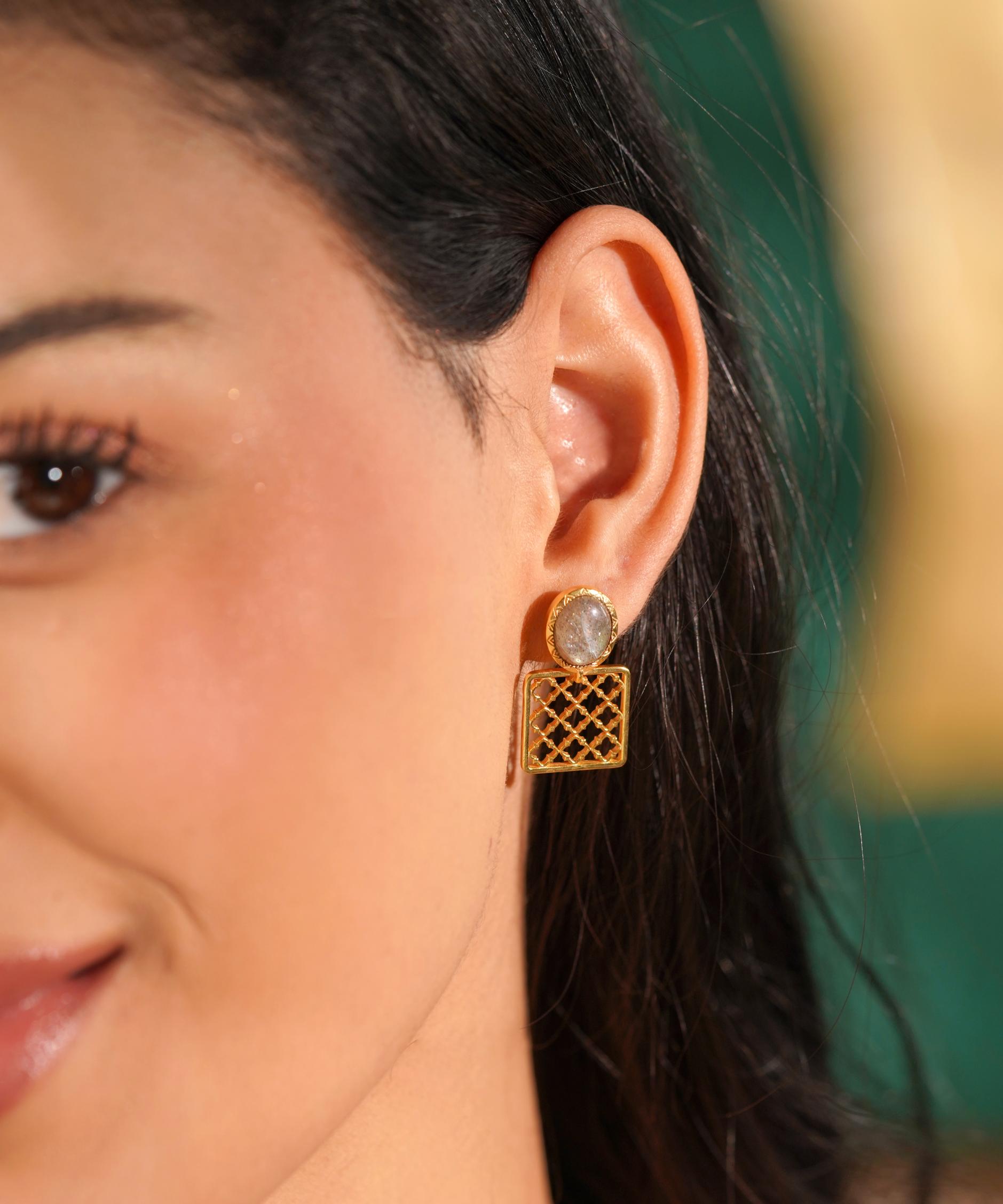 MC Paris Turquoise Abstract Earrings