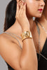 Hammered Brass shiny cuff bracelet
