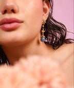 MC Paris Turqoise Botanical Earrings