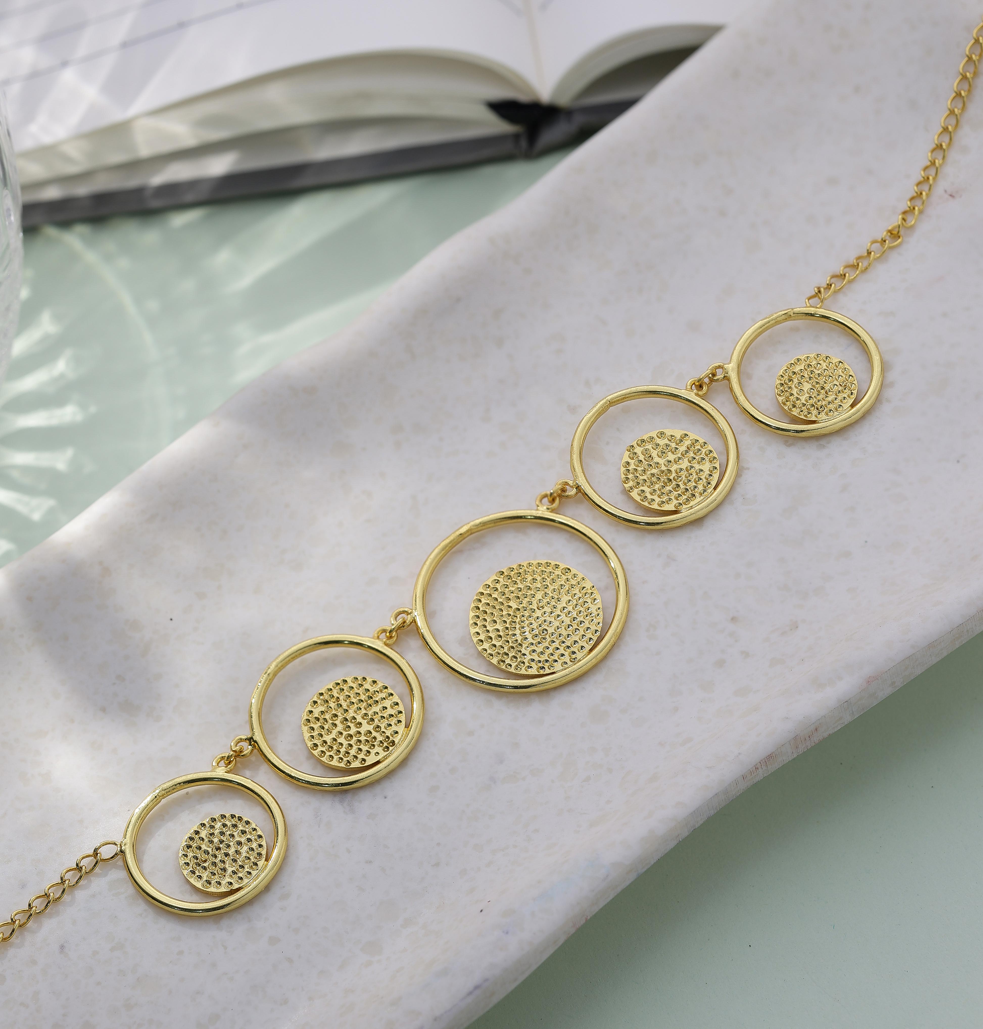 5 Textured Coin Necklace