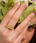 MC Paris Turquoise Botanical Ring