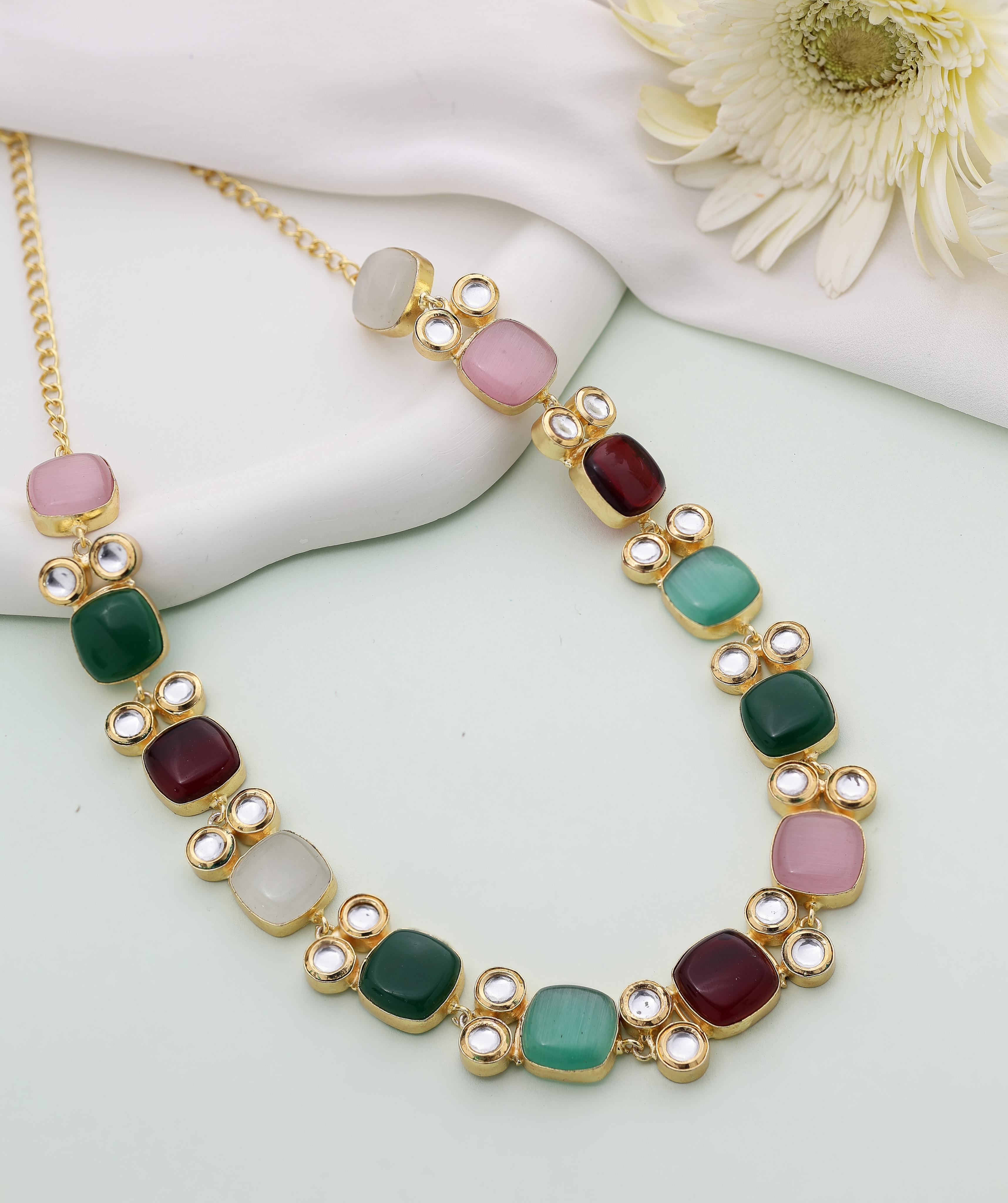 Crystal Cascade Necklace Set