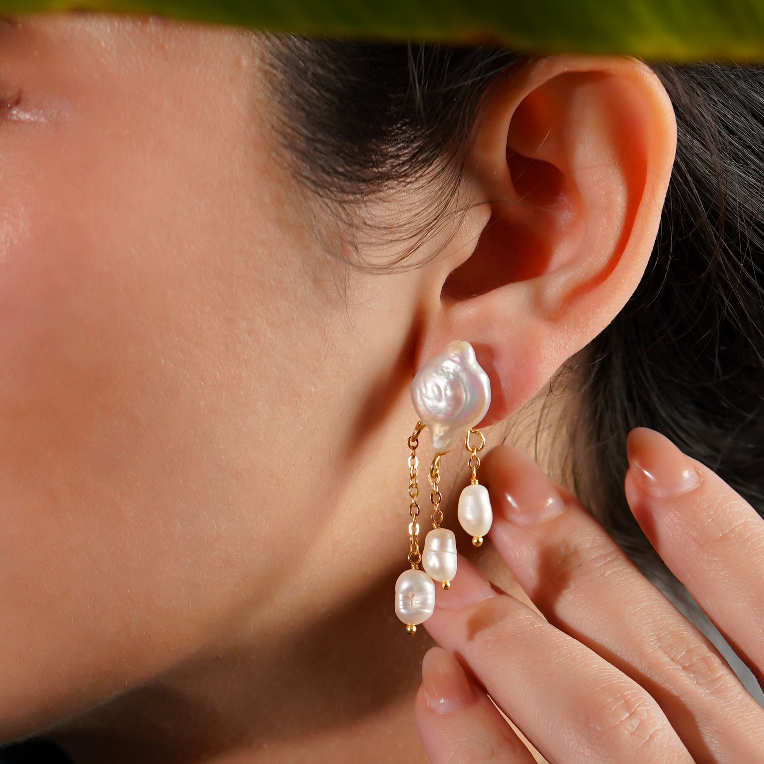Baroque Pearl Statement Earrings