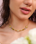 MC Paris White Quartz Botanical Necklace