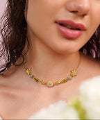 MC Paris White Quartz Botanical Necklace