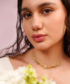 MC Paris White Quartz Botanical Necklace