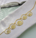 5 Textured Coin Necklace - Jiaarajewellery