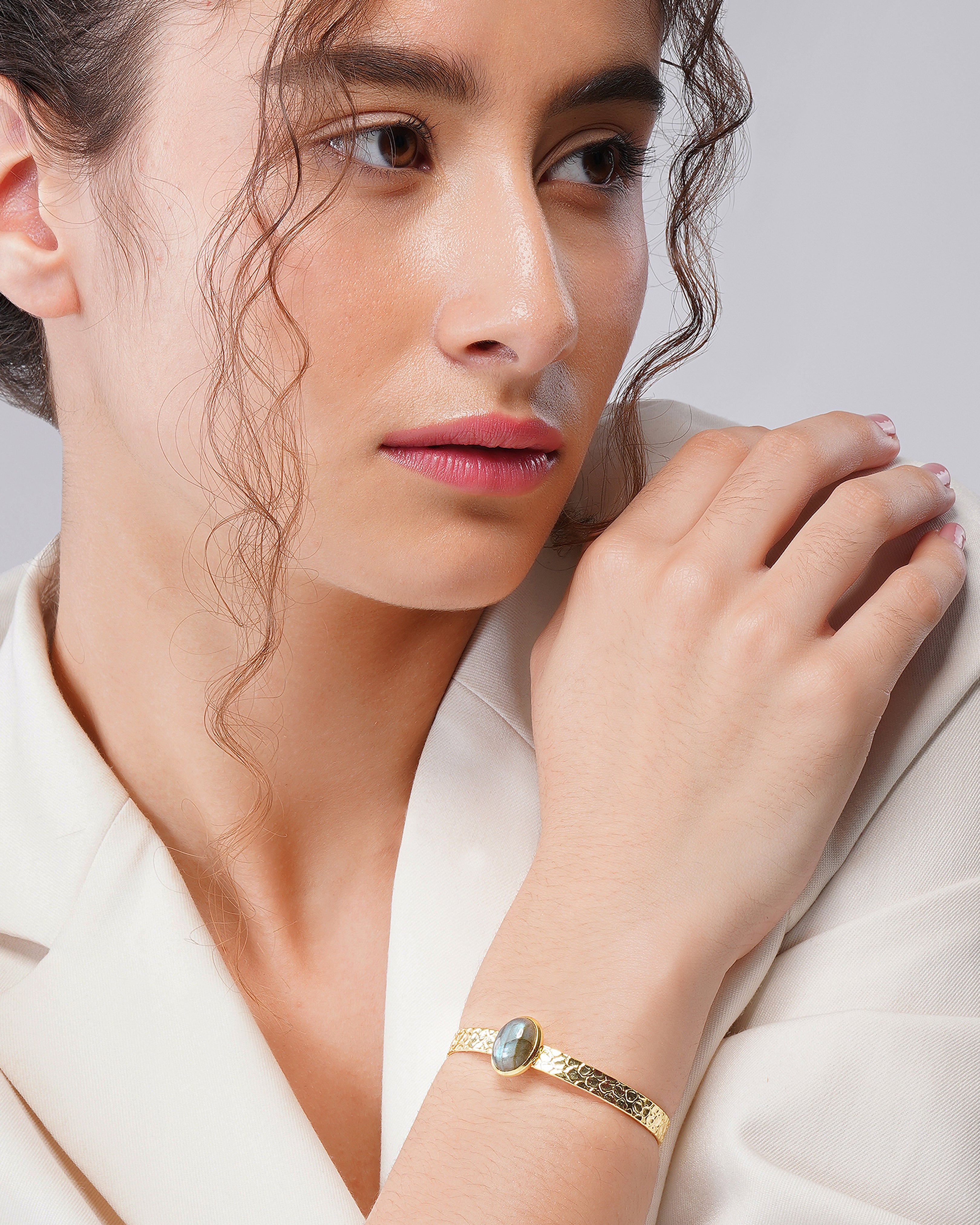 Natural Green Onyx sleek Bracelet