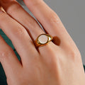Baroque Pearl Solitaire Ring