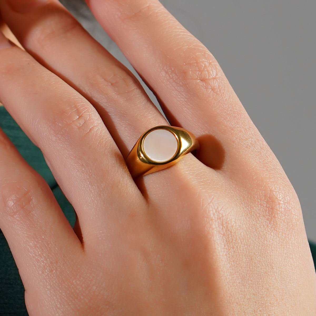 Baroque Pearl Solitaire Ring