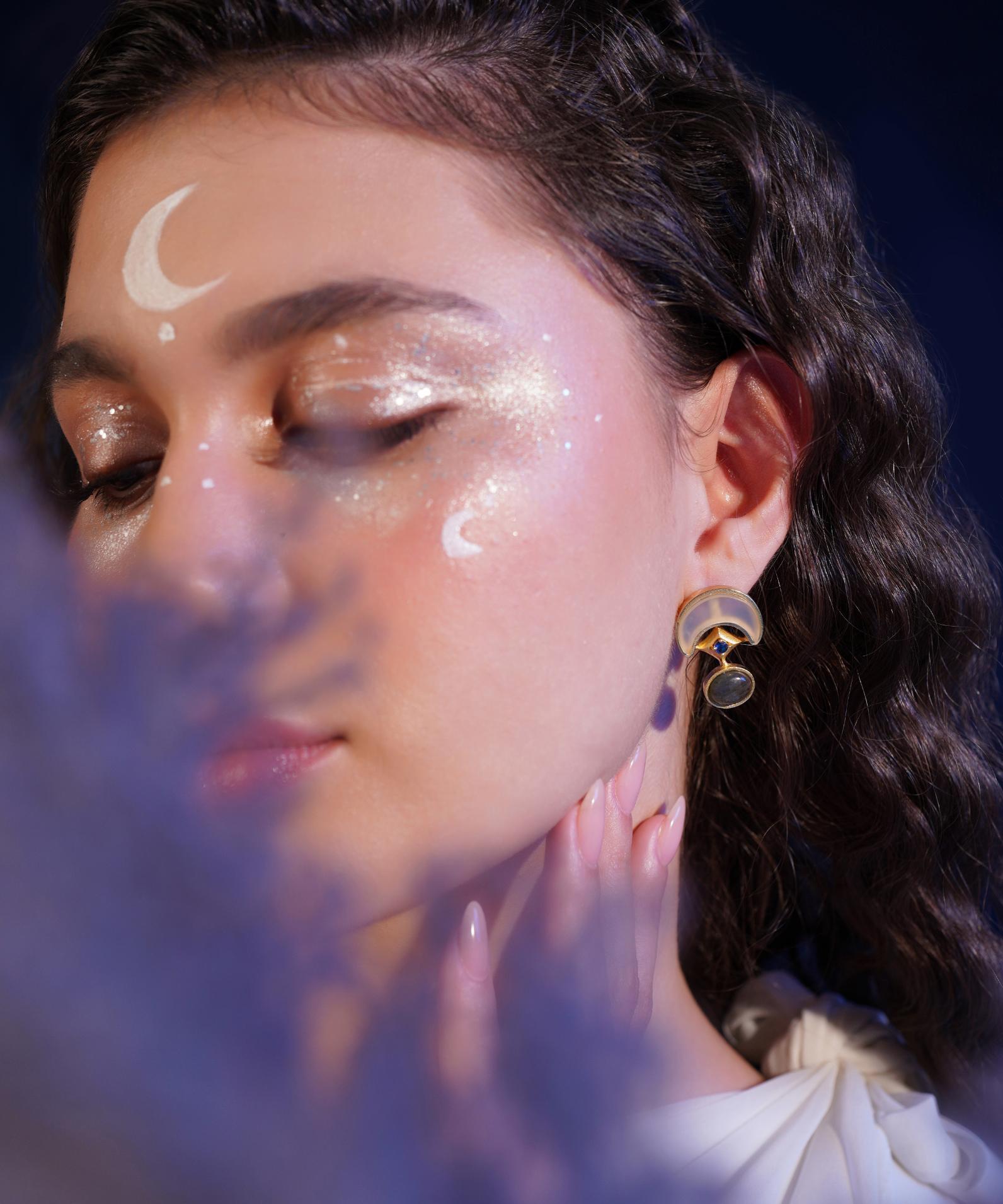 MC Paris Labradorite Celestial Earrings