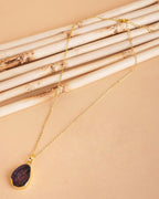 92.5 Sterling Silver Moonlight Solo Amethyst Pendant Necklace - Jiaarajewellery