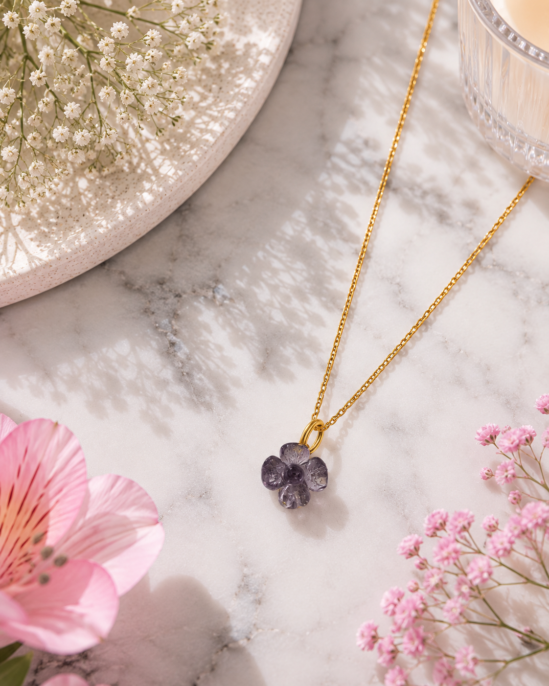 MC Paris February Violet Birthstone Pendant