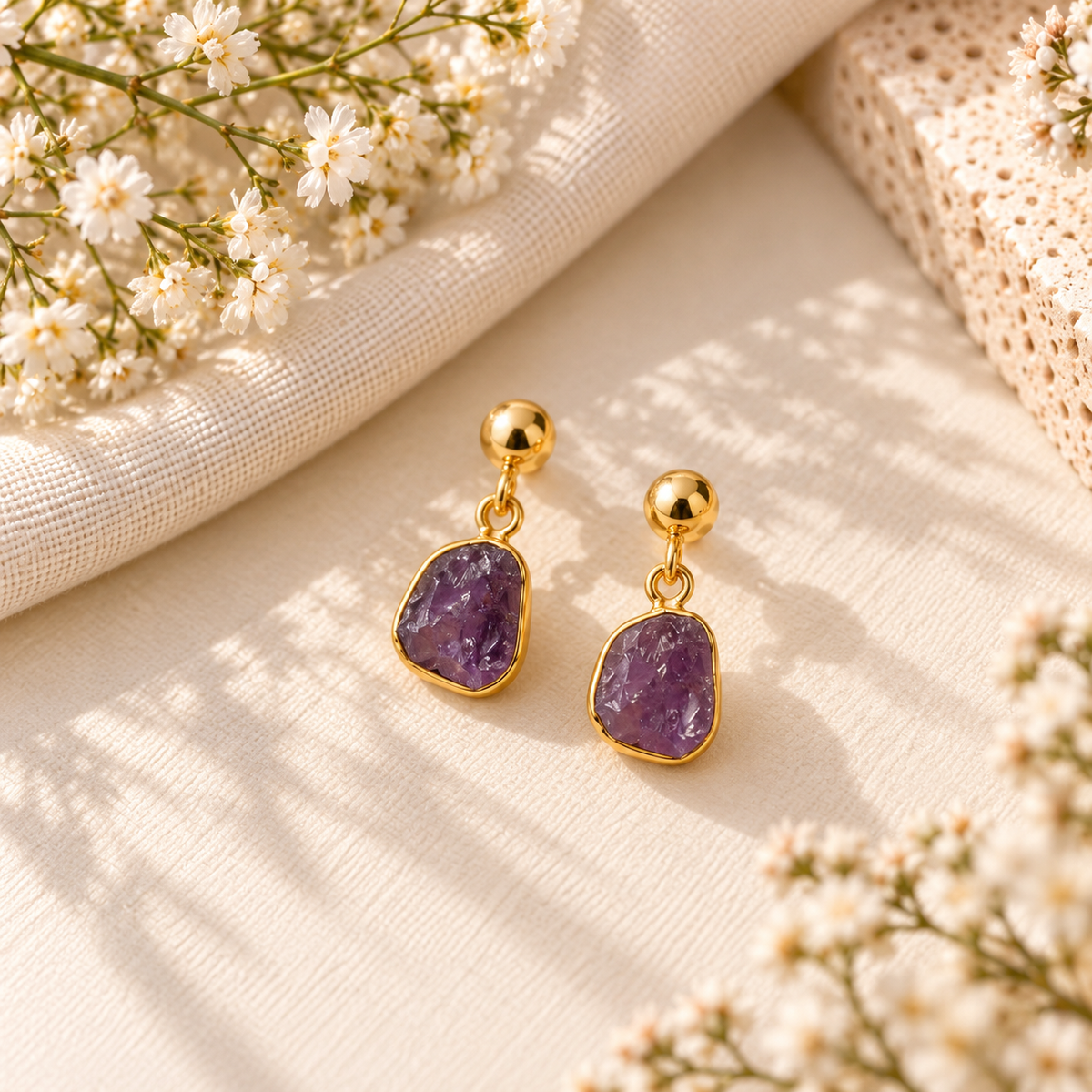 Amethyst Drop Earrings