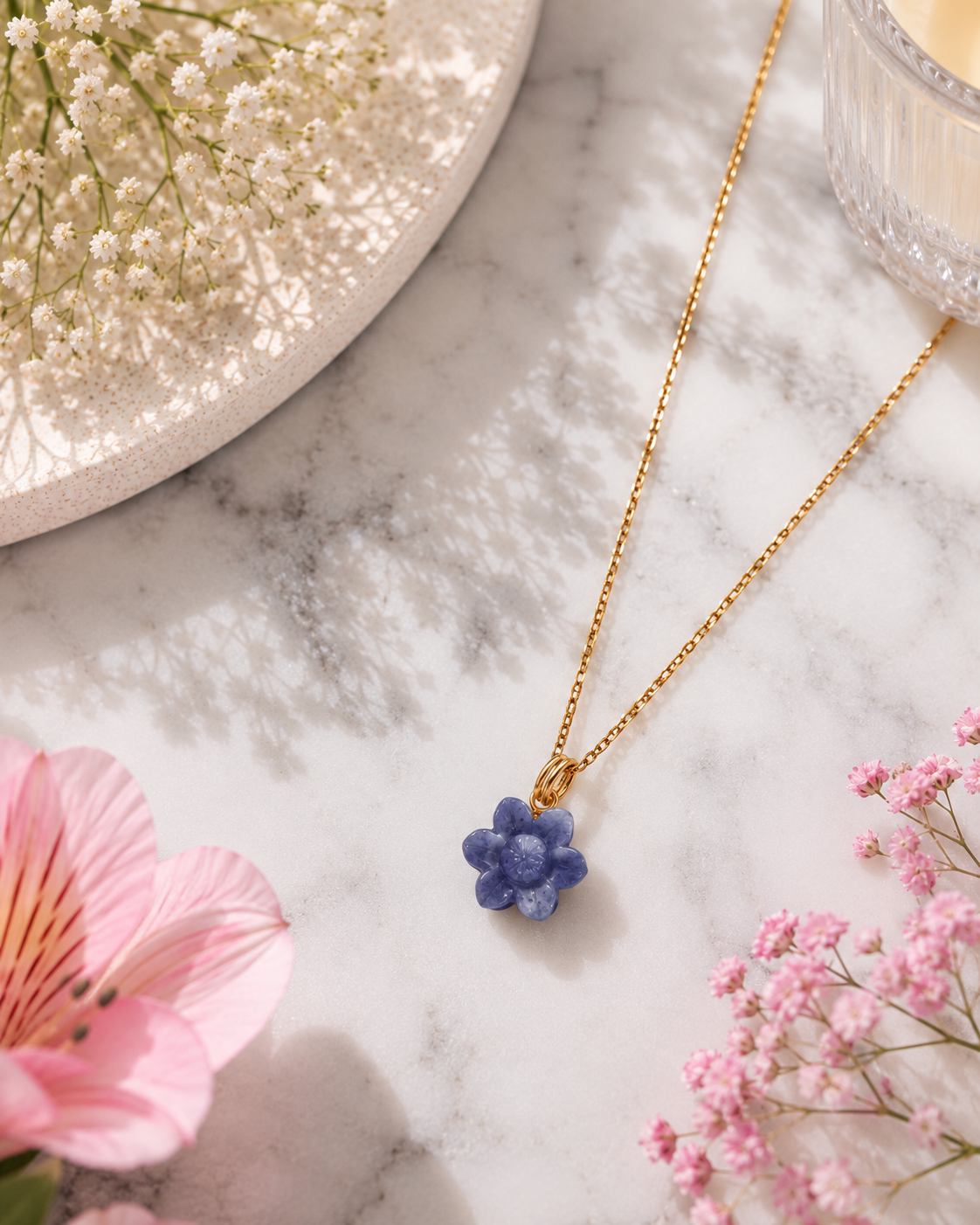 MC Paris July Larkspur Birthstone Pendant
