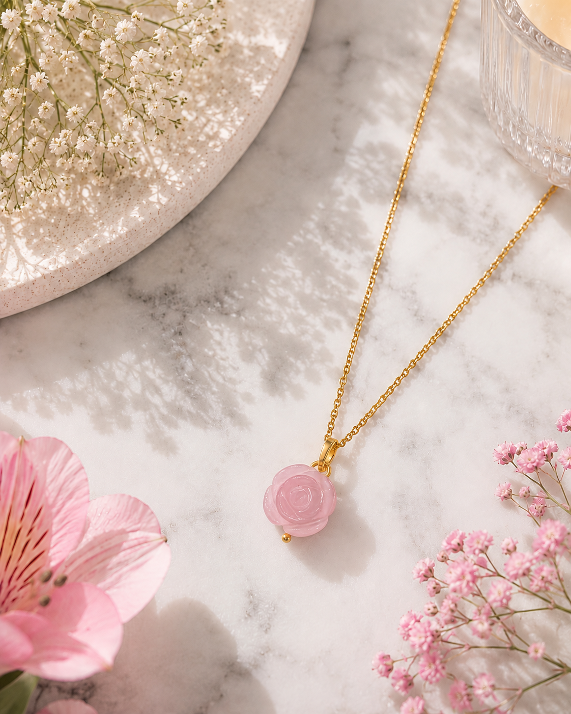 MC Paris June Rose Birthstone Pendant