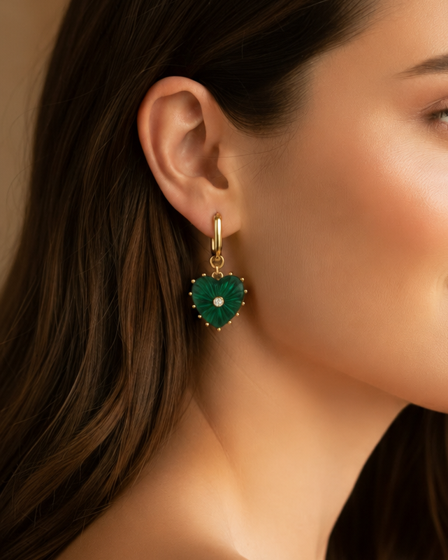 MC Paris Green Onyx Parisian Earrings