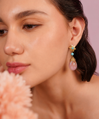 MC Paris Pink Opal Botanical Earrings