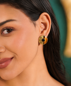 MC Paris Black Onyx Abstract Earrings