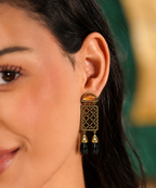 MC Paris Tiger Eye Abstract Earrings