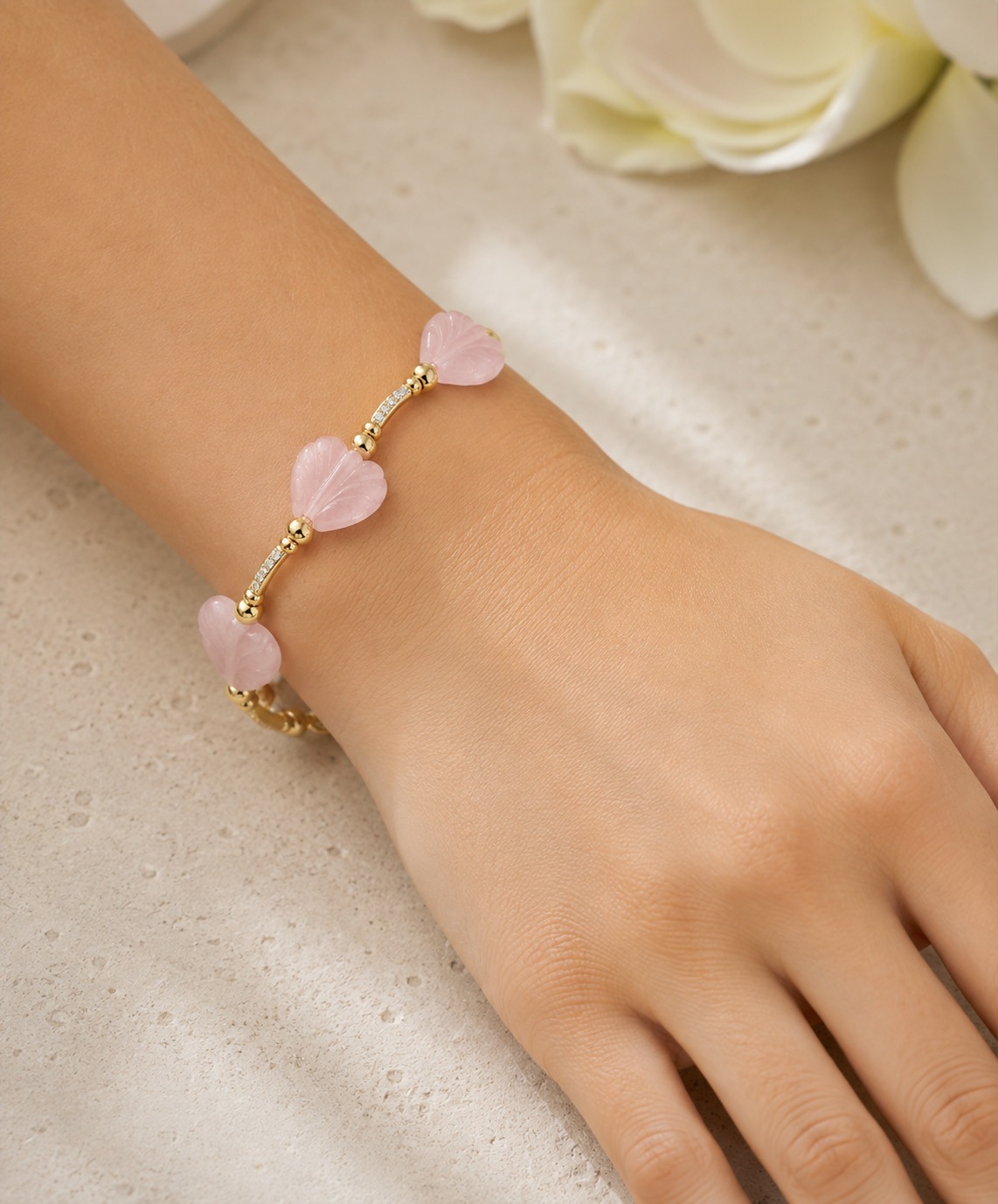 MC Paris Rose Quartz Parisian Bracelet