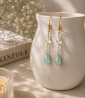 MC Paris Green Onyx Beads Parisian Earrings