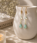 MC Paris Green Onyx Beads Parisian Earrings