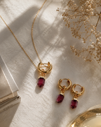 MC Paris Garnet Parisian Earrings