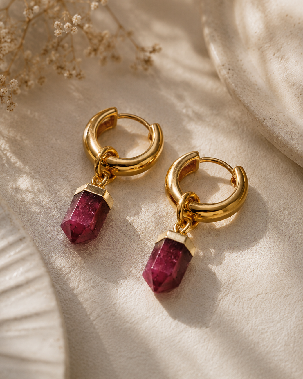 MC Paris Garnet Parisian Earrings