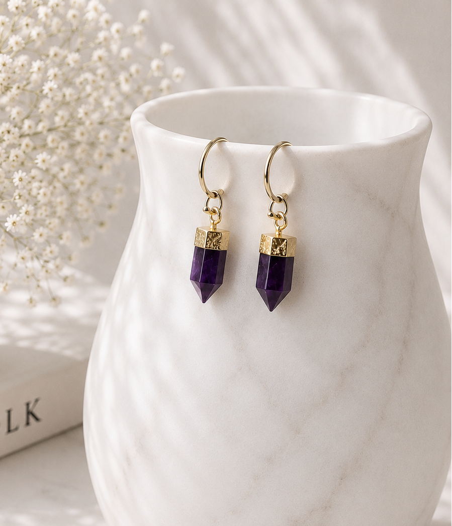 MC Paris Garnet Parisian Earrings