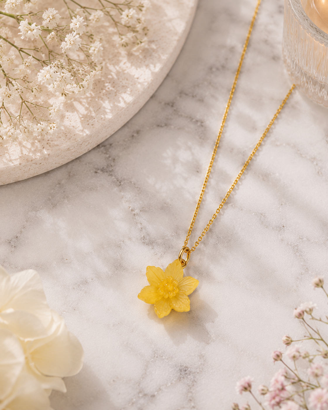 MC Paris March Daffodil Birthstone Pendant