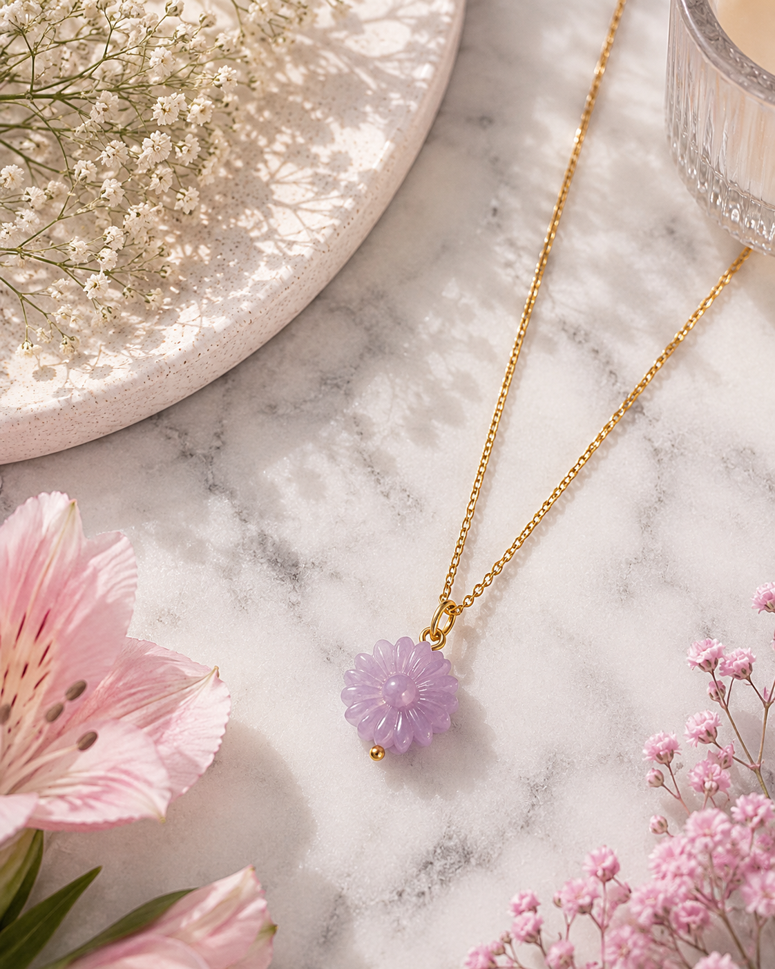 MC Paris September Aster Birthstone Pendant