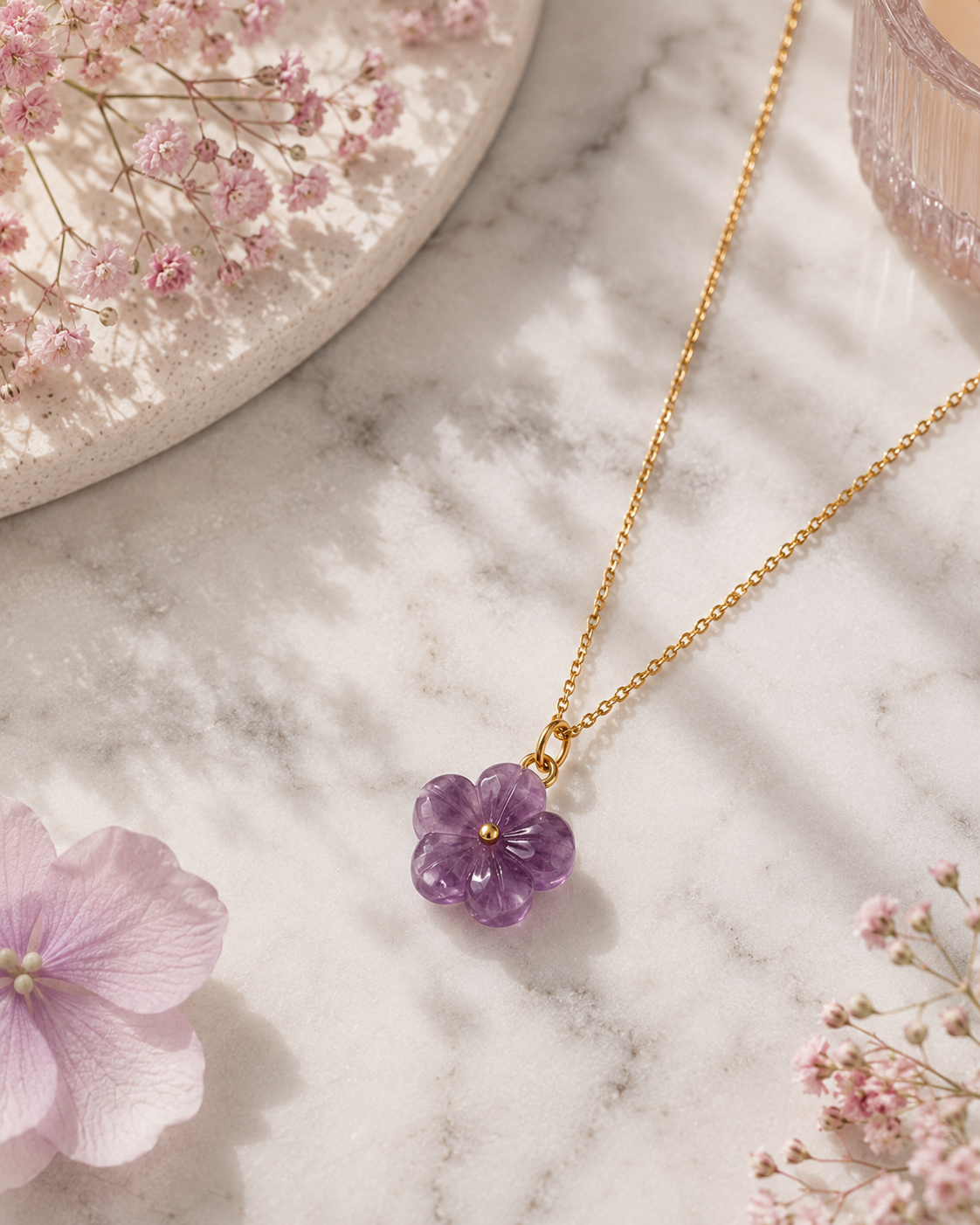 MC Paris February Violet Birthstone Pendant