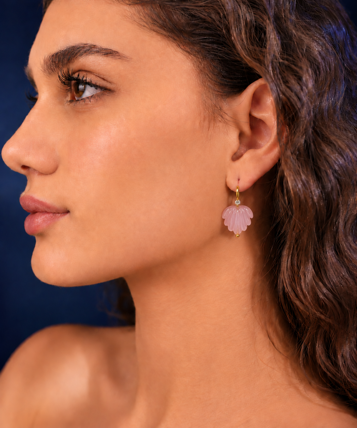 MC Paris Rose Quartz Parisian Earrings