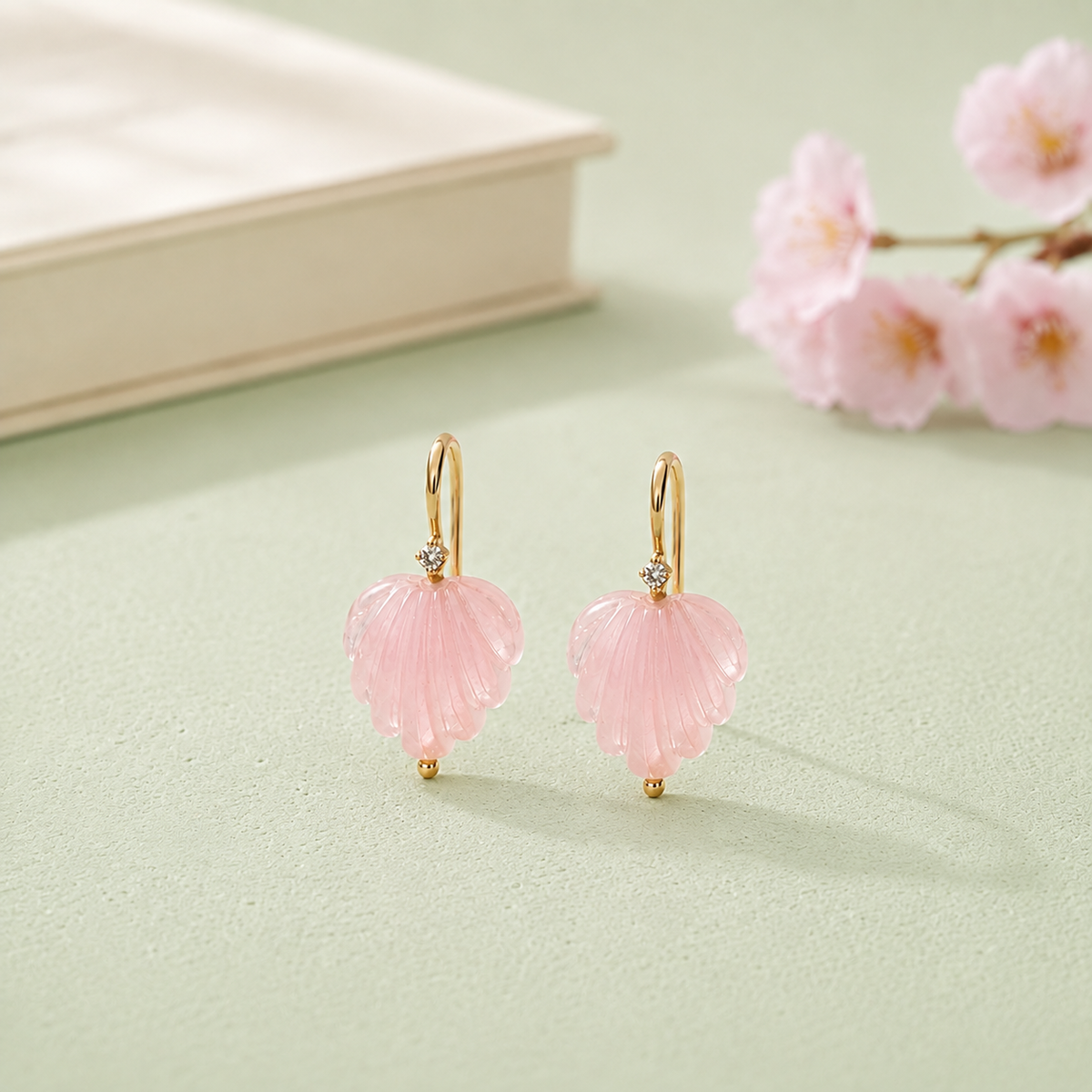 MC Paris Rose Quartz Parisian Earrings