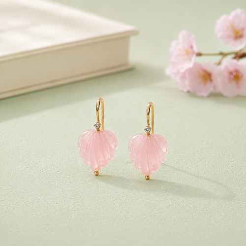 MC Paris Rose Quartz Parisian Earrings