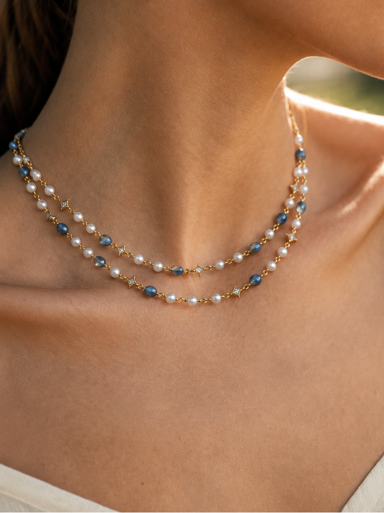 MC Paris Labradorite Douple layer Necklace